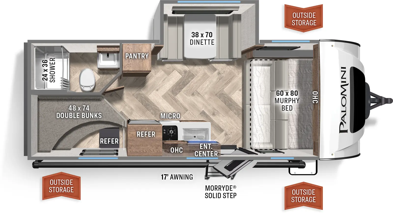 Palomini 191BHS - DSO Floorplan